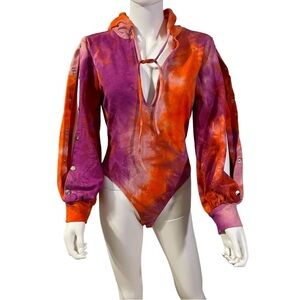 Women’s Tie Dye Bodysuit Hoodie Sweater
